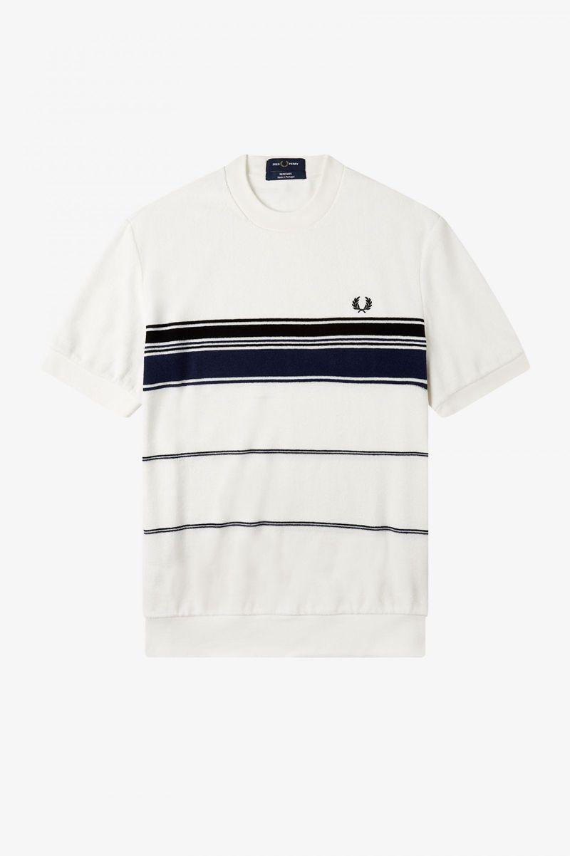 White Fred Perry M8802 Men's T Shirts | PH 1723OKIR